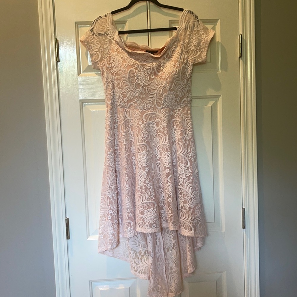 Blush Pink Lace Dress